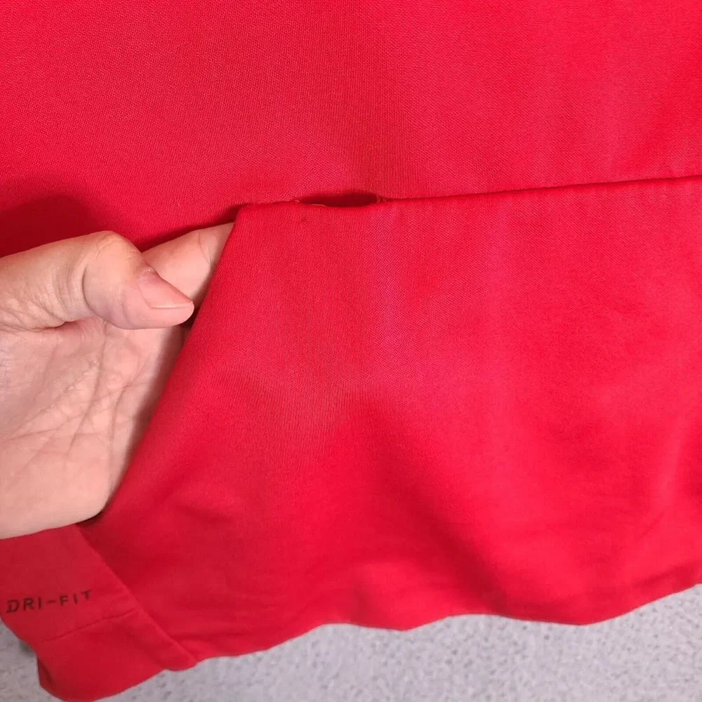 Nike Hoodie Sweatshirt Mens Medium Dri Fit Red‎ Just Do It Athletic Pullover - Picture 4 of 16